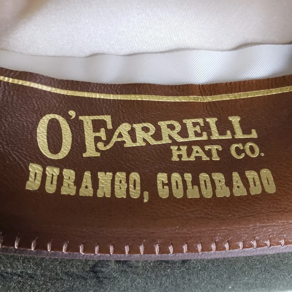 O'Farrell Hat Company Custom Premium Beaver Felt Cowboy 6 7/8 Feather Rope